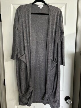 LuLaRoe Sarah -  Gray Open-Front Cardigan / Duster